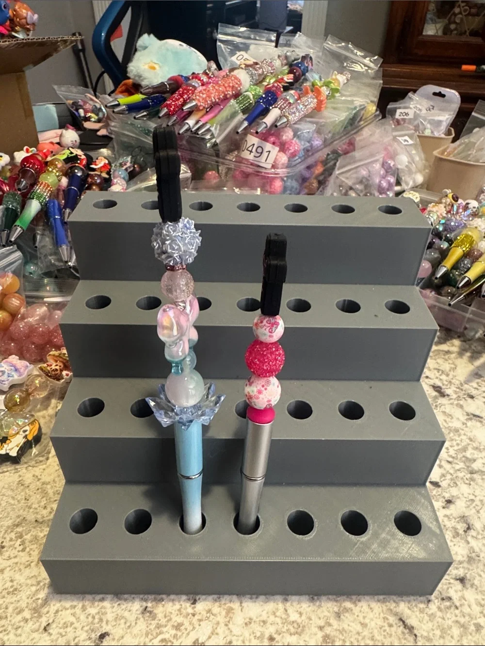 NWOT Bundle of 2 Beaded Pens With Crosses Handmade by Me